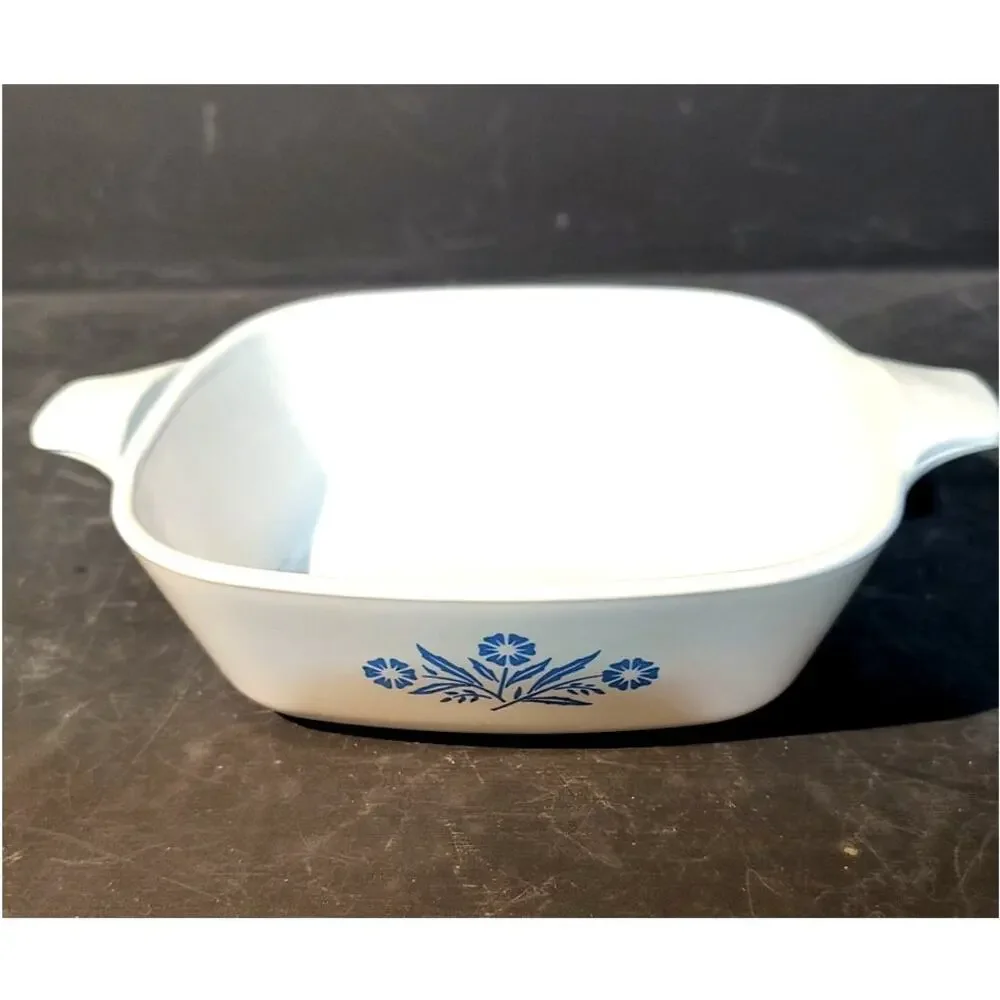 194267. Individual Sized Corning Ware Casserole Dish Blue Cornflower